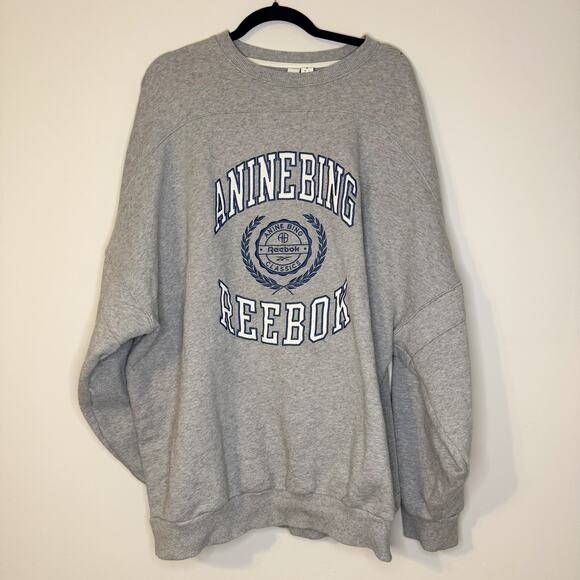 Anine Bing x Reebok Oversized  Crewneck Sweatshirt Large - Picture 4 of 9